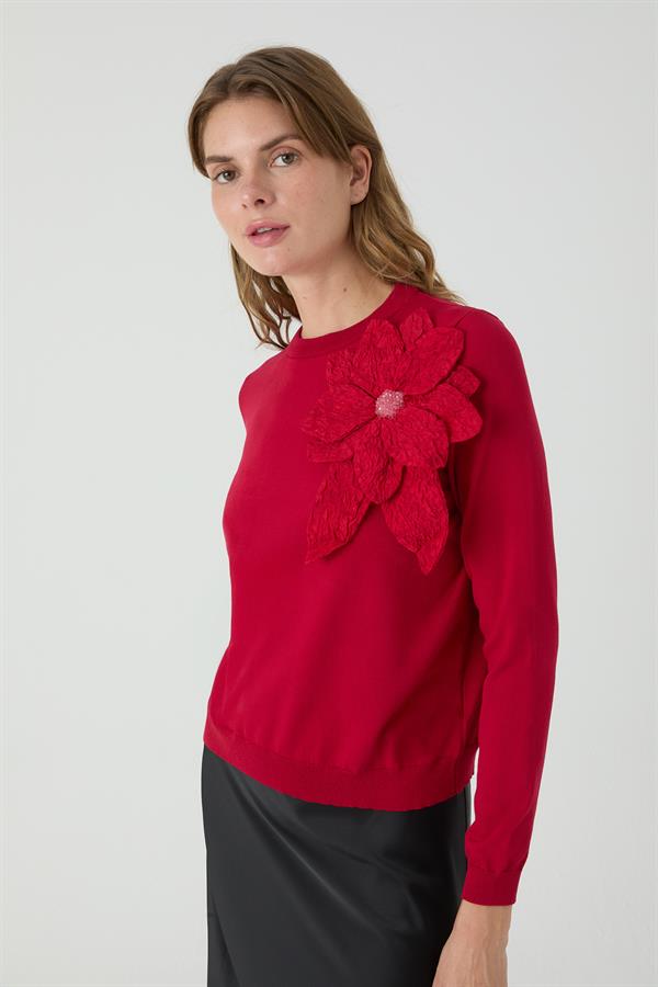 Güllü Kazak Beylem Kırmızı