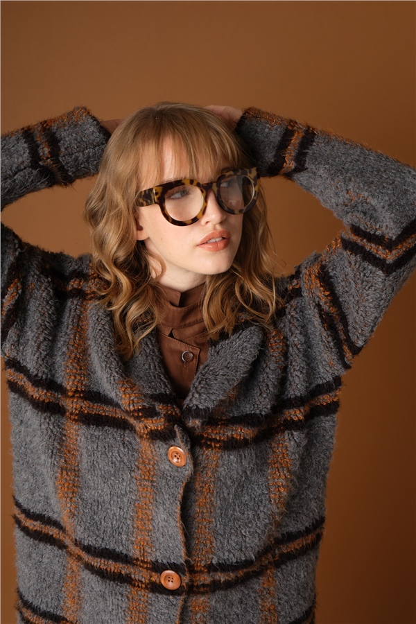 Havlu Dokuma Hırka Antrasit