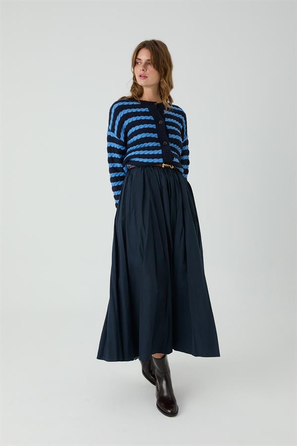 Kemerli Etek Lacivert