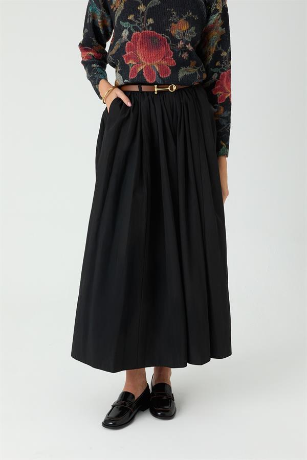 Kemerli Etek Siyah
