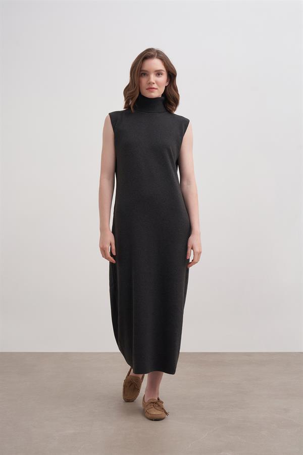 Kolsuz Elbise Antrasit