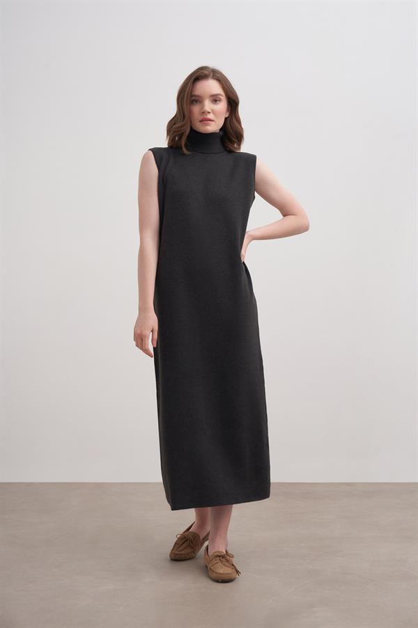Kolsuz Elbise Antrasit