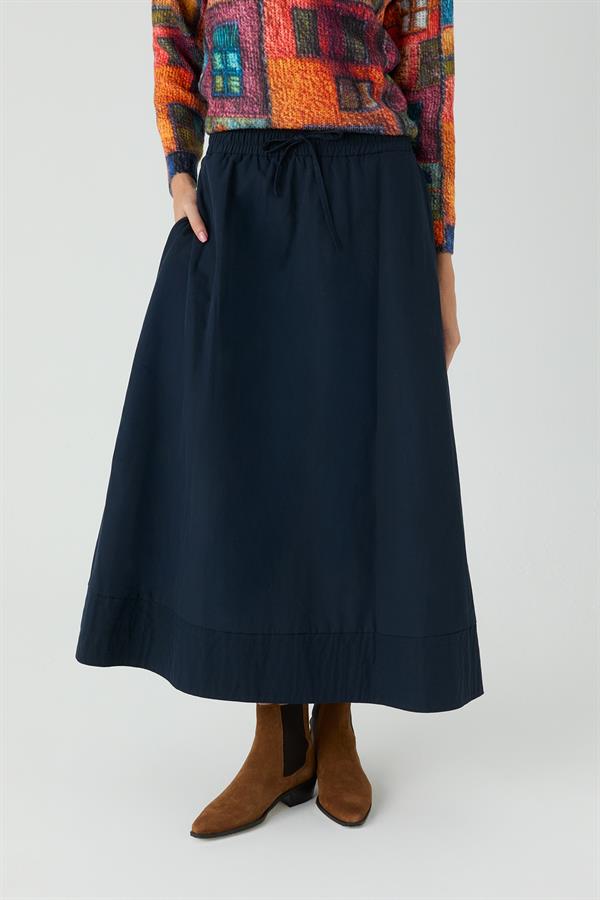 LACİVERT NERVÜRLÜ ETEK