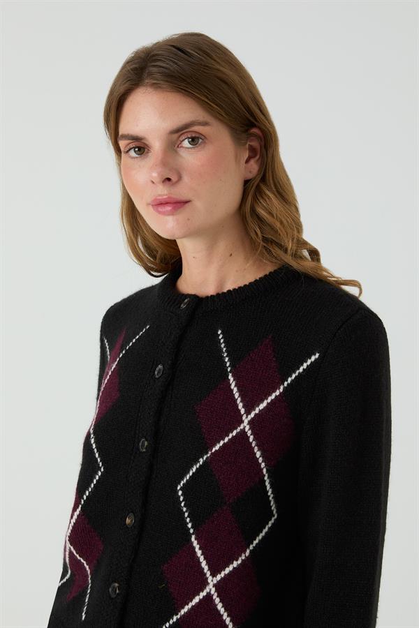 LADİN BAKLAVALI HIRKA SİYAH