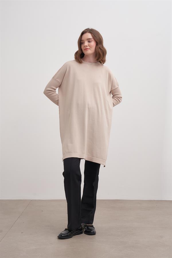 Rayon Basic Tunik Bej