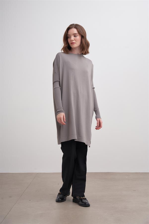 Rayon Basic Tunik Gri