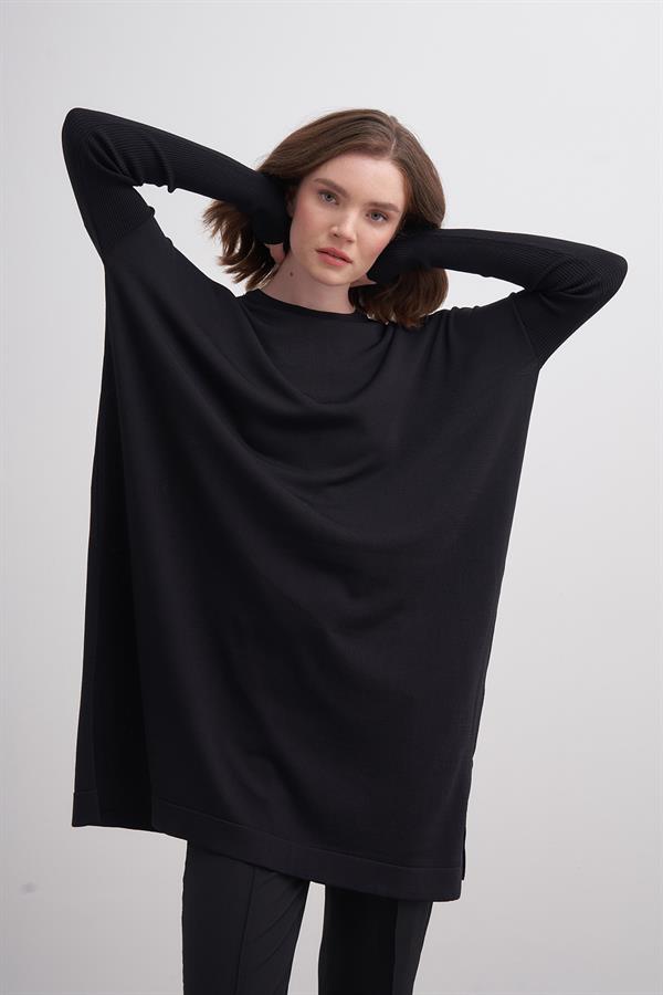 Rayon Basic Tunik Siyah