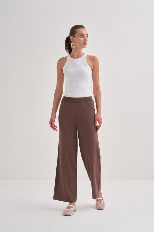 Rayon Merserize Pantalon Acı Kahve