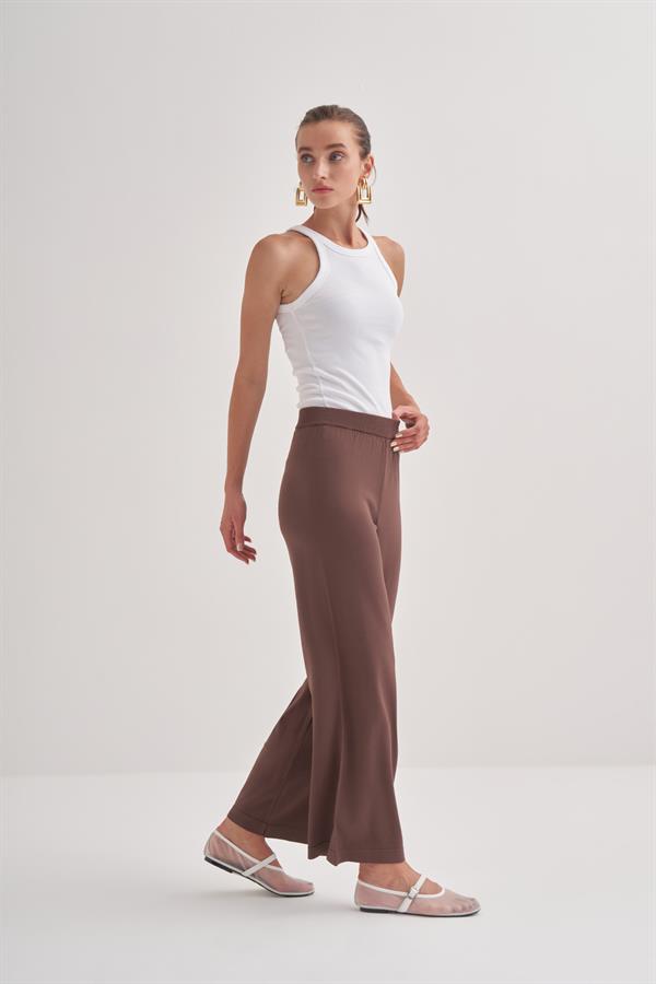 Rayon Merserize Pantalon Acı Kahve
