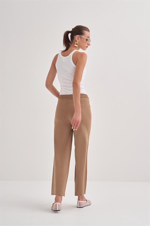 Rayon Merserize Pantalon Camel