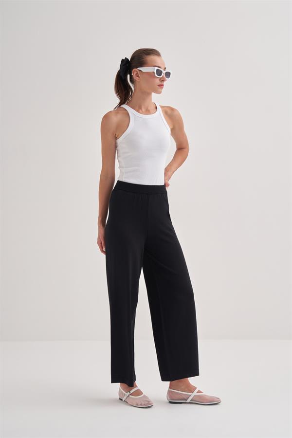 Rayon Merserize Pantalon Siyah