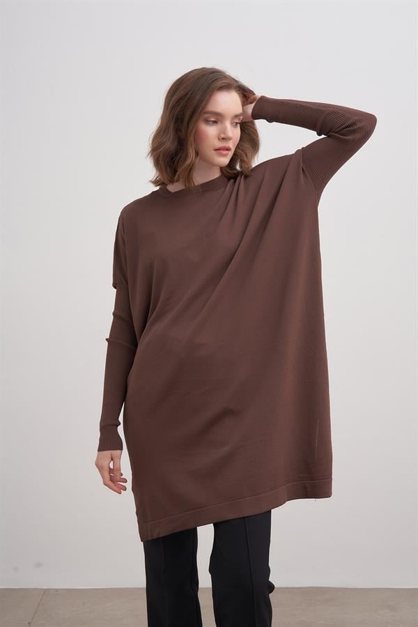Rayon Basic Tunik Kahve