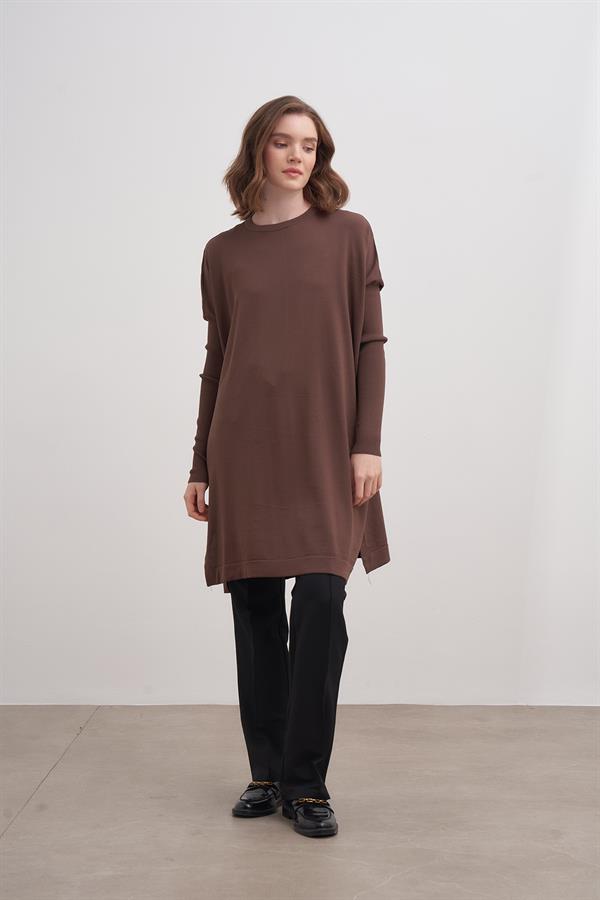 Rayon Basic Tunik Kahve