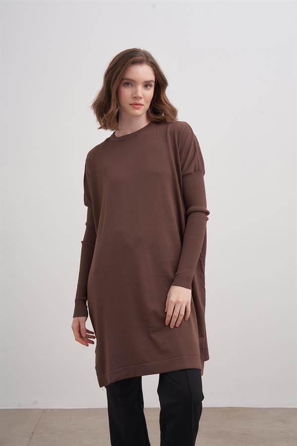 Rayon Basic Tunik Kahve
