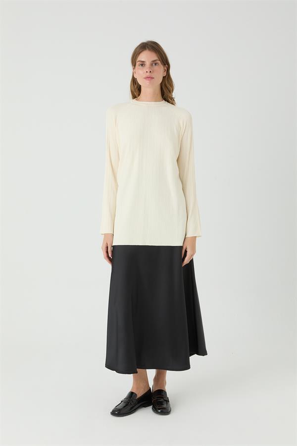 Uzun Tunik Cotonelit Ekru