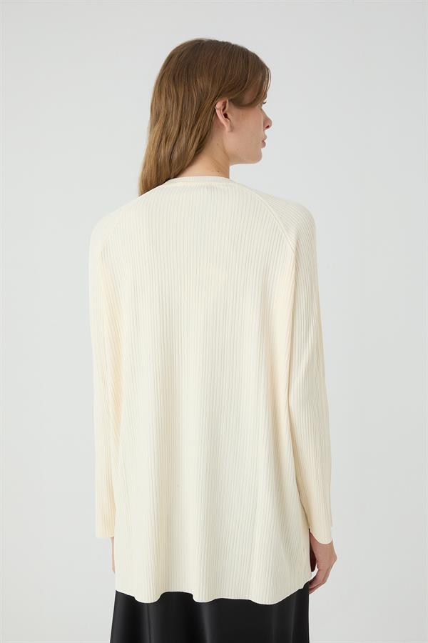 Uzun Tunik Cotonelit Ekru