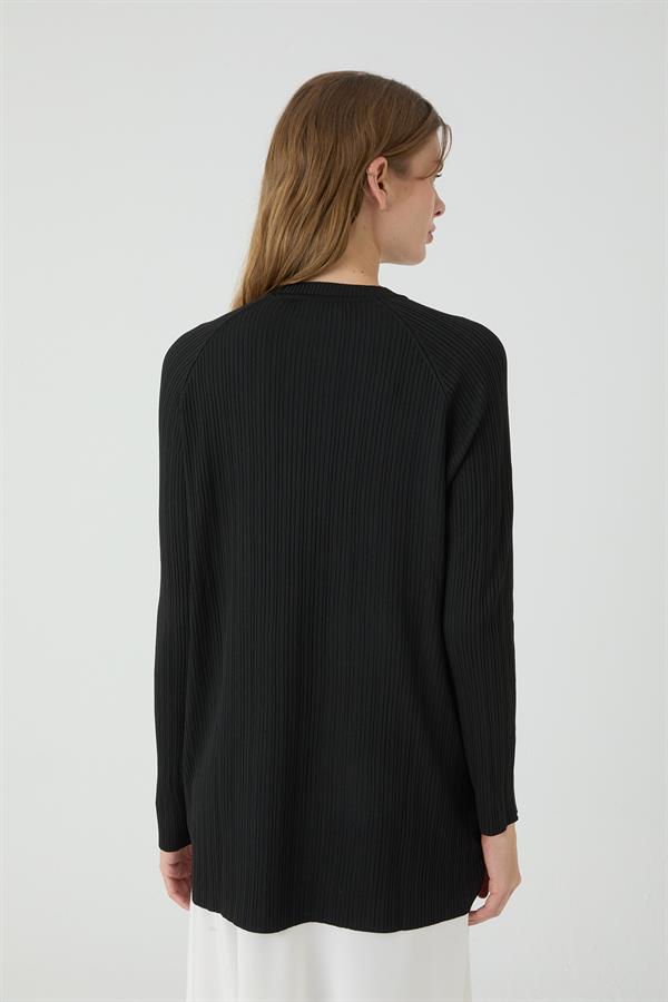 Uzun Tunik Cotonelit Siyah