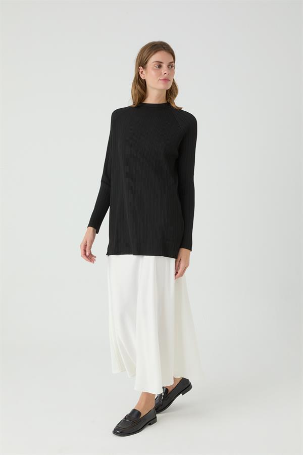 Uzun Tunik Cotonelit Siyah