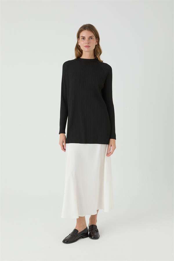 Uzun Tunik Cotonelit Siyah