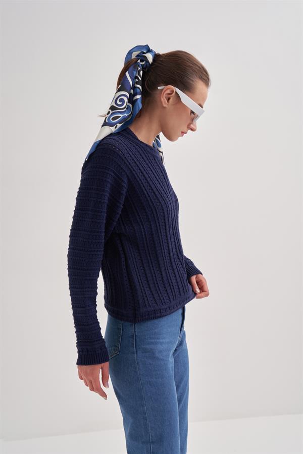 Yarasa Pamuk Kazak Lacivert