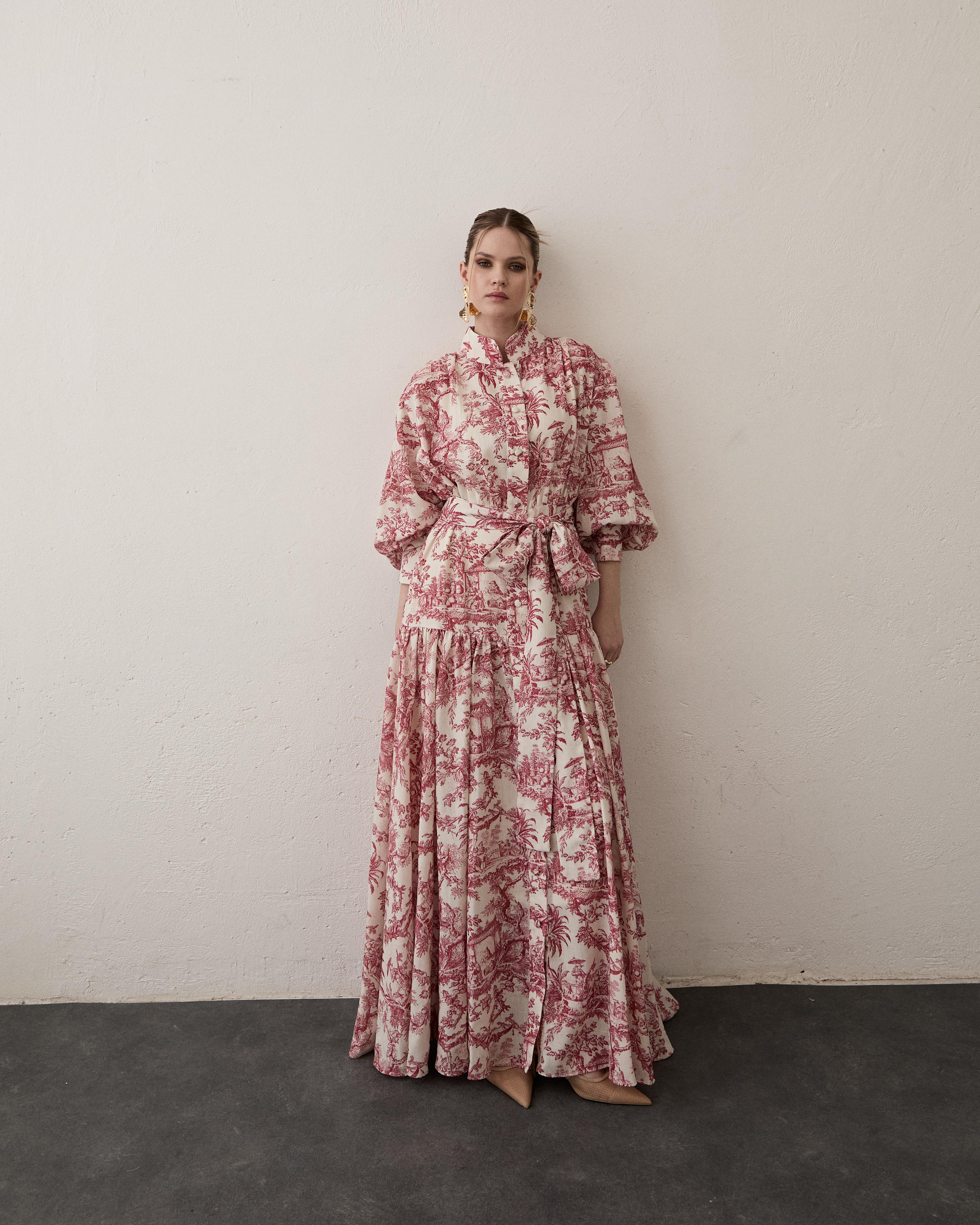 Keten Vintage Elbise