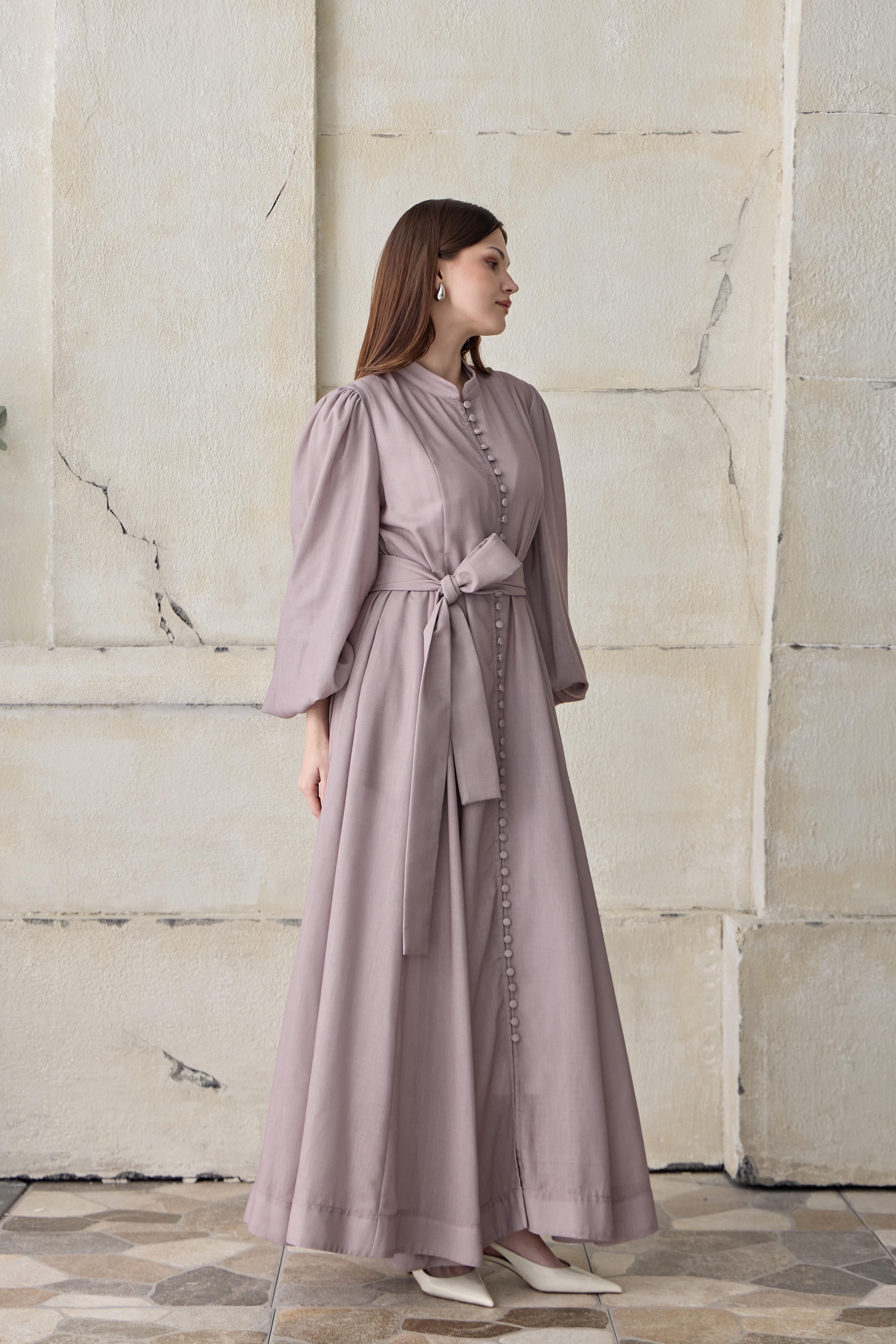 Parçalı Vizon Elbise