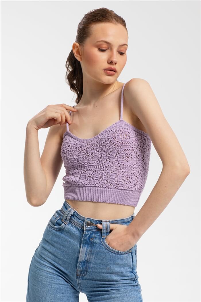 Avrile Ajurlu Triko Atlet  LİLA  A91790-S