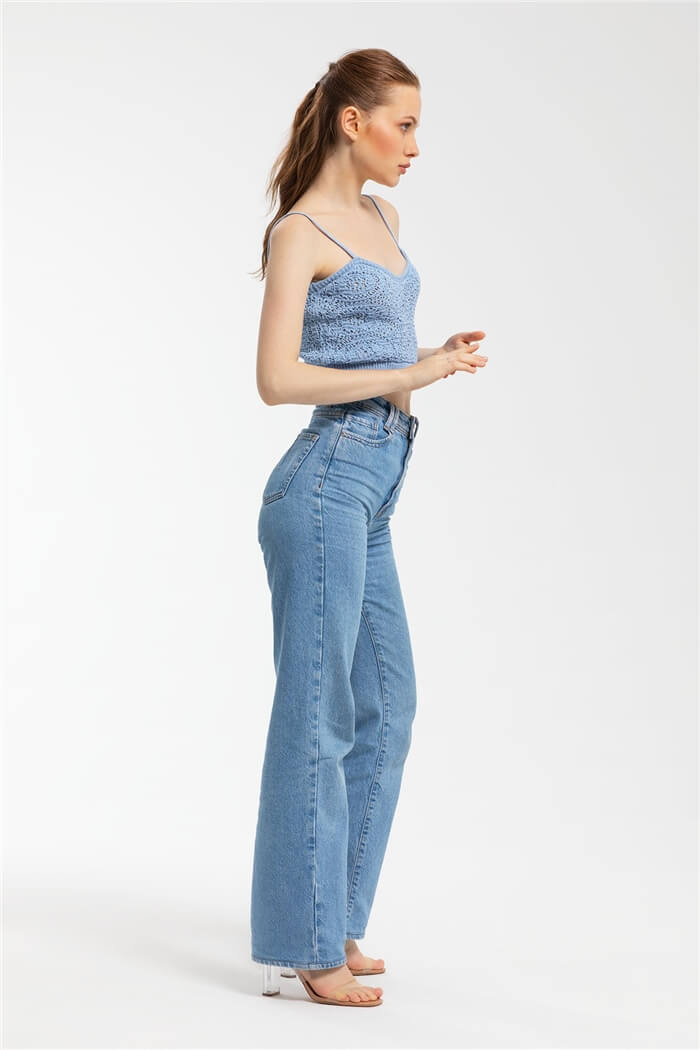 Avrile Ajurlu Triko Atlet  MAVİ  A91790-S