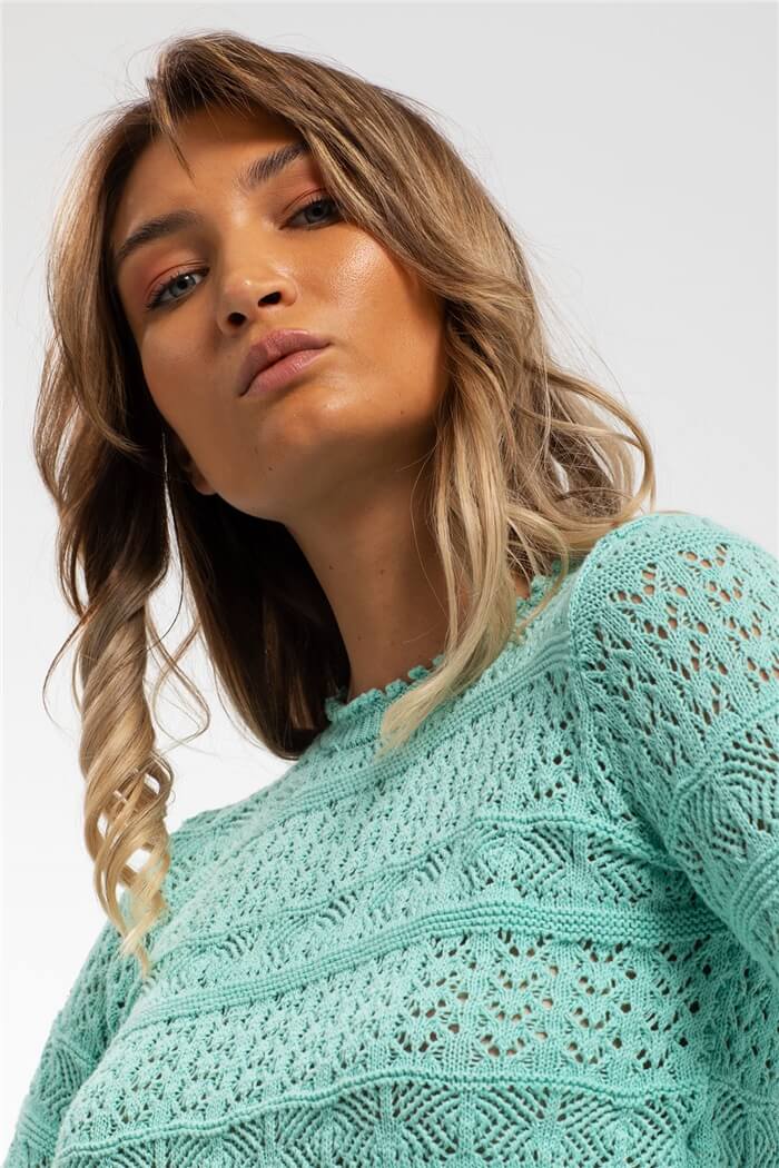 Avrile Ajurlu Triko Kazak  AQUA  A91832-Z