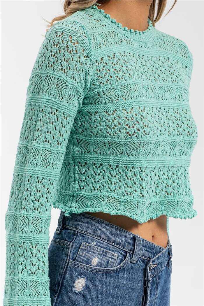 Avrile Ajurlu Triko Kazak  AQUA  A91832-Z
