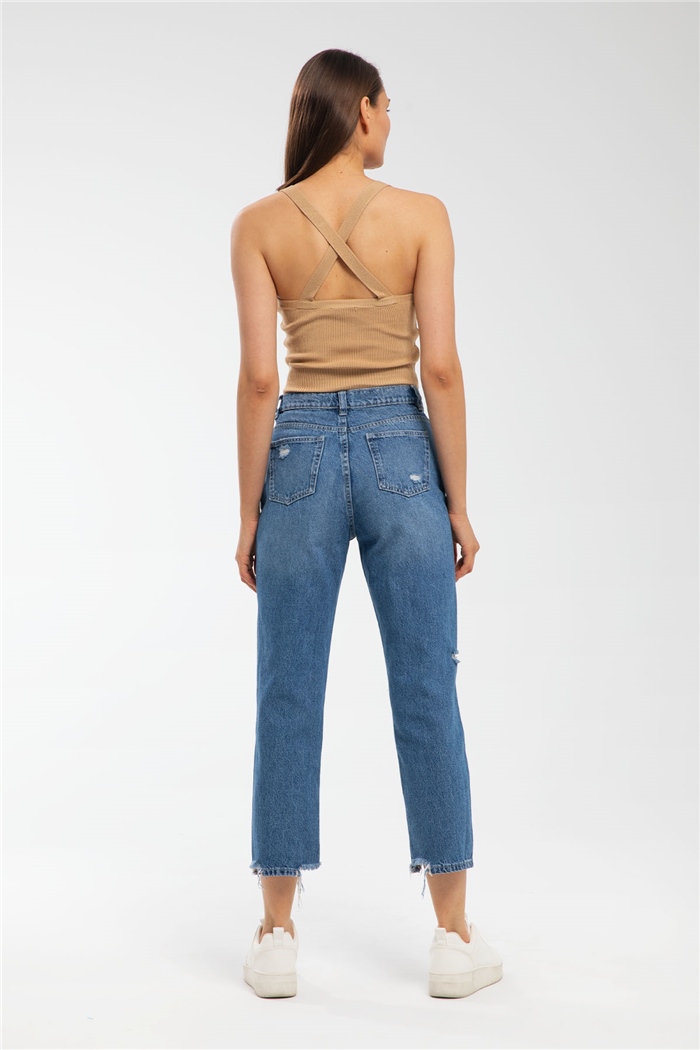Avrile Arkası Çaprazlı Askılı Triko Atlet  CAMEL  A91724-S