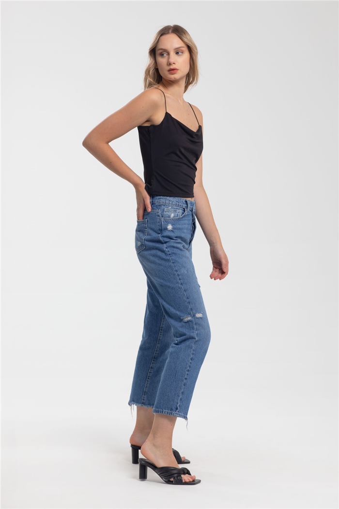 Avrile Askılı Bluz  SİYAH  A21-10373