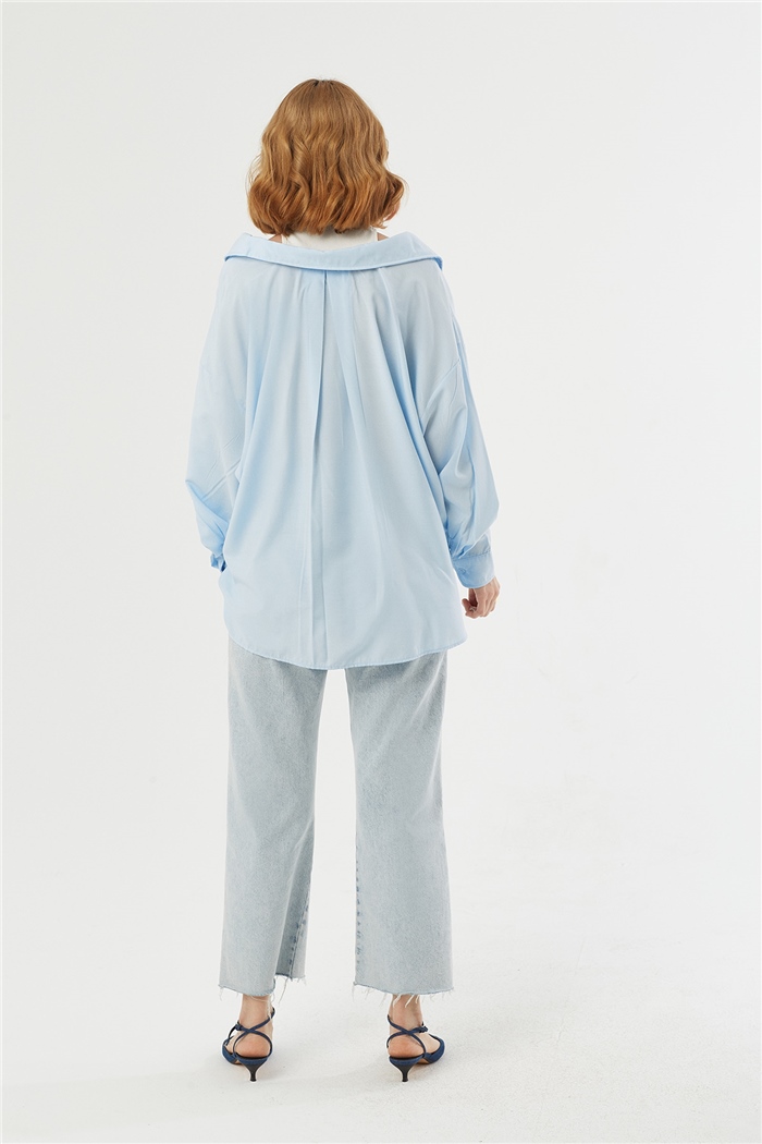 Avrile ATLETLİ GÖMLEK  BEBE MAVİ  A22-10536