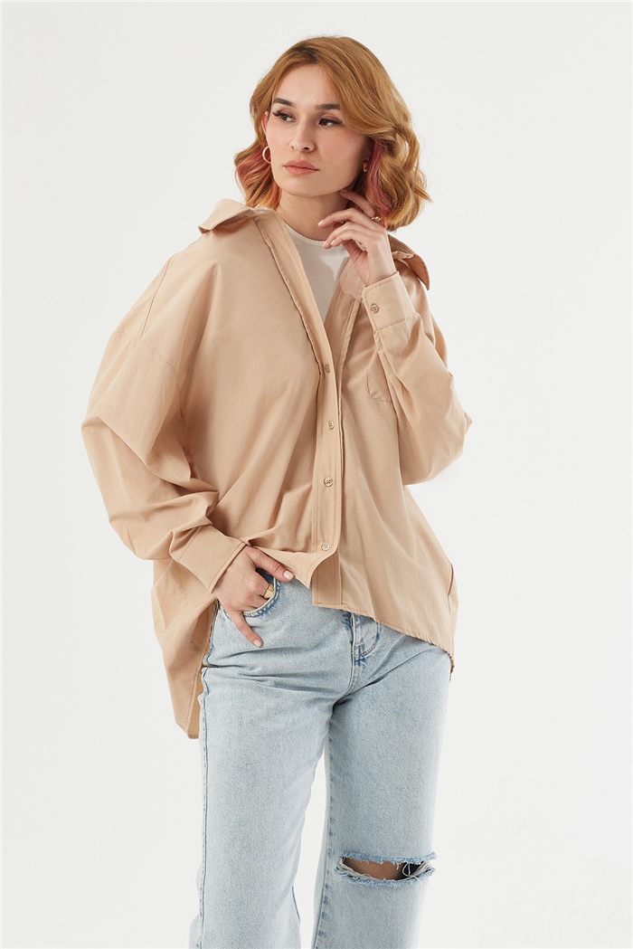 Avrile ATLETLİ GÖMLEK  BEJ  A22-10536