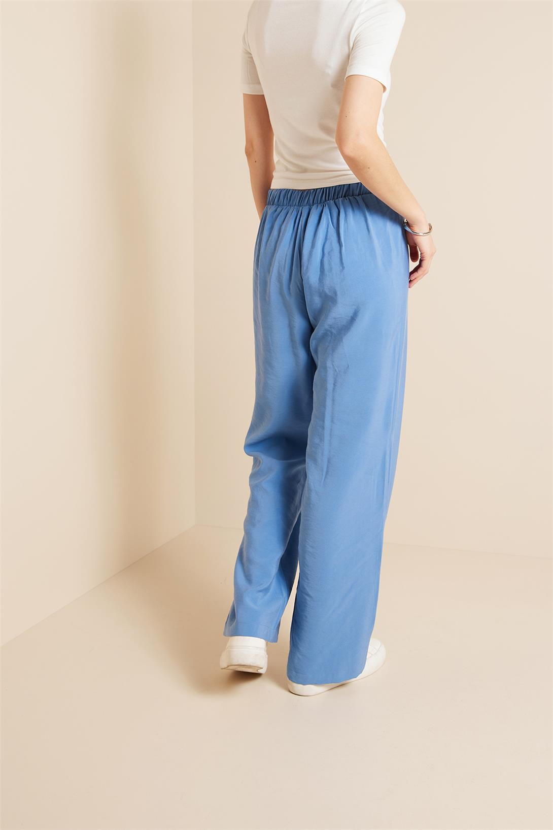 Avrile  BELİ LASTİKLİ PANTOLON MAVİ A25-10344