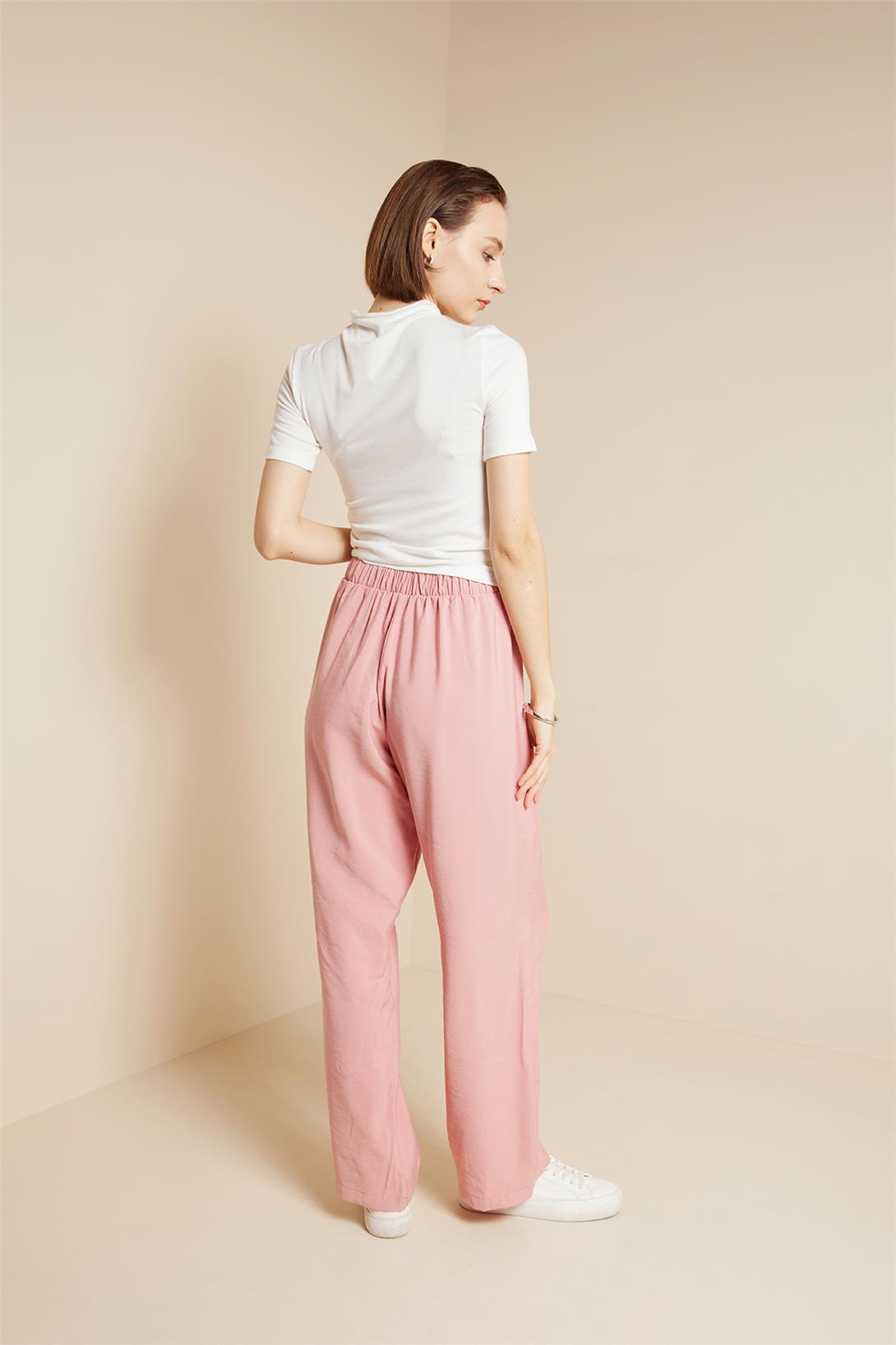 Avrile  BELİ LASTİKLİ PANTOLON ROSE A25-10344