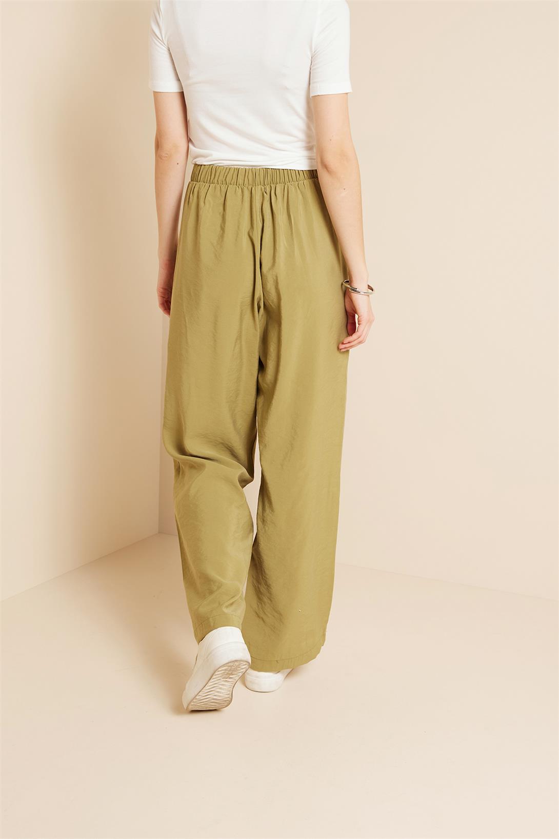 Avrile  BELİ LASTİKLİ PANTOLON YEŞİL A25-10344