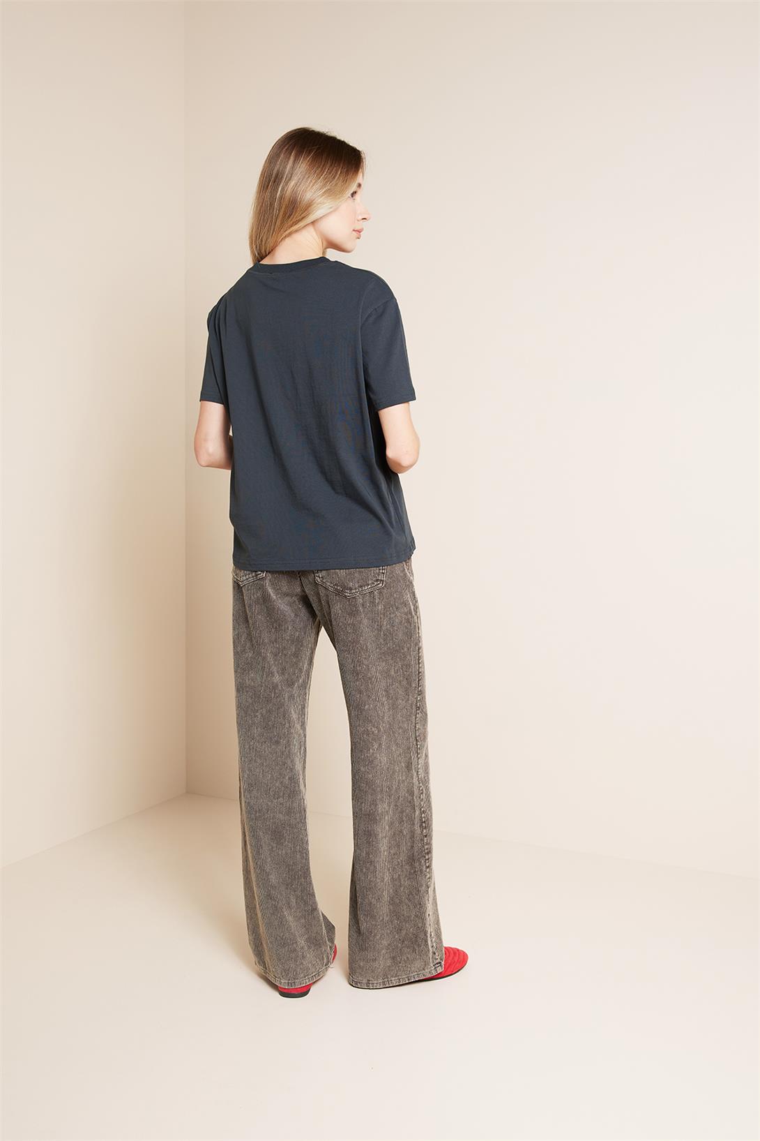Avrile  BİSİKLET YAKA KISA KOLLU T-SHIRT ANTRASİT A25-10341