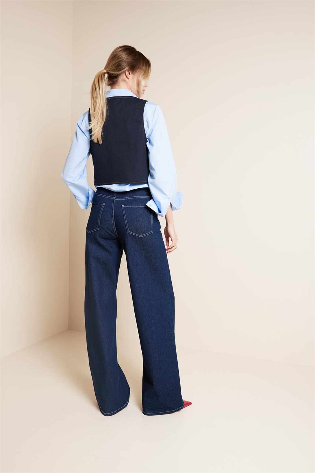 Avrile  CEP DETAYLI DENIM PANTOLON MAVİ AP25-775