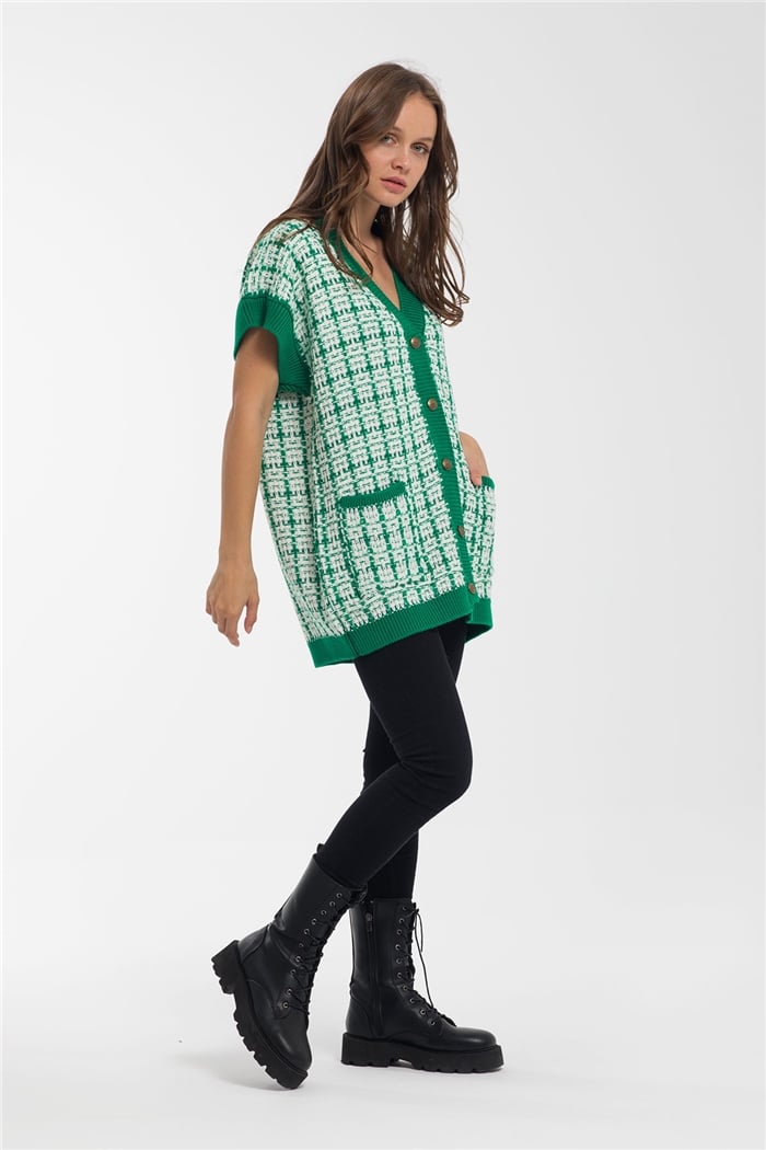 Avrile Chanel Triko Yelek  BENET-EKRU  A91890-S
