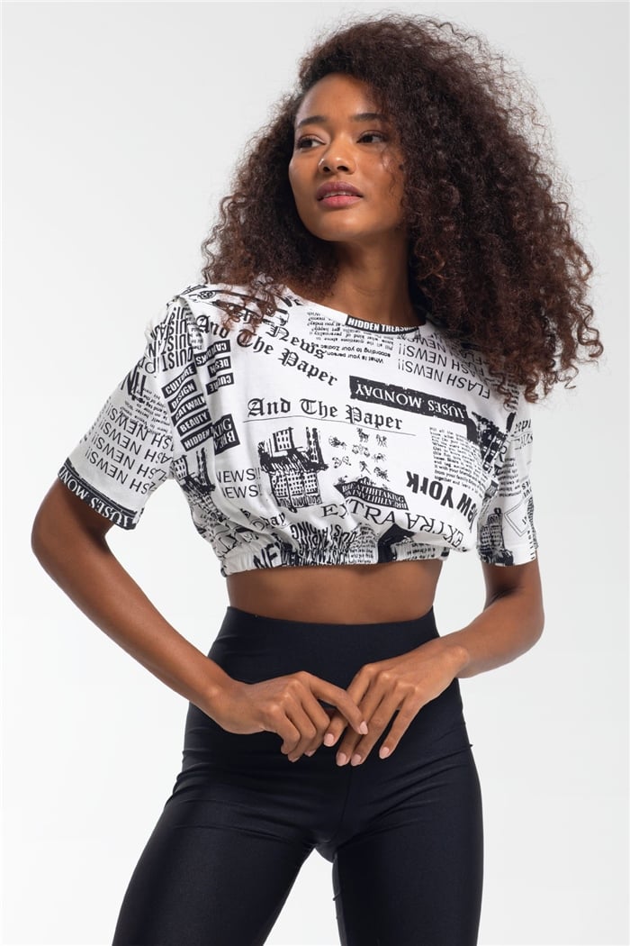 Avrile Crop Bluz  SİYAH  A21-10402