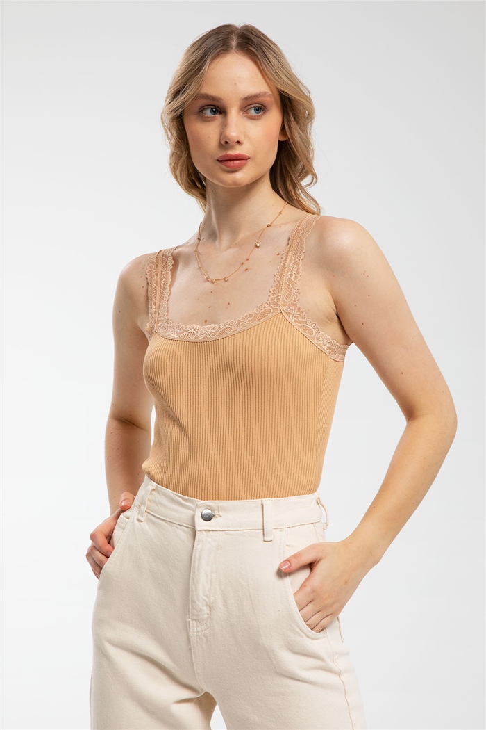 Avrile Dantelli Triko Zıbın  CAMEL  A91793-S