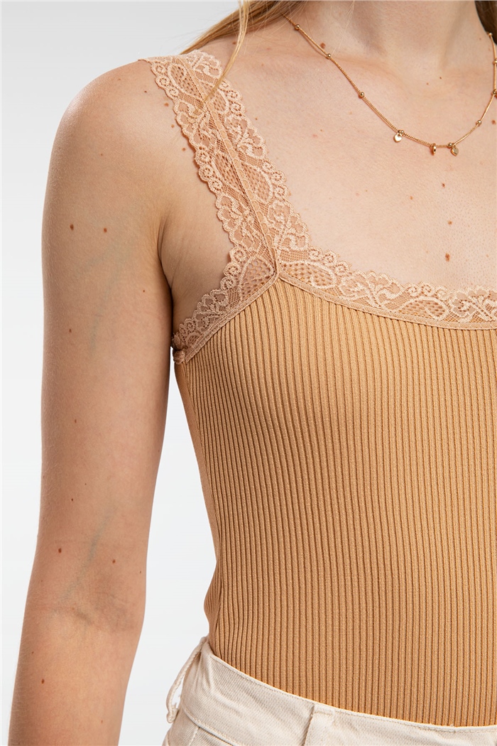 Avrile Dantelli Triko Zıbın  CAMEL  A91793-S