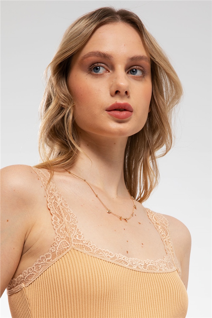 Avrile Dantelli Triko Zıbın  CAMEL  A91793-S