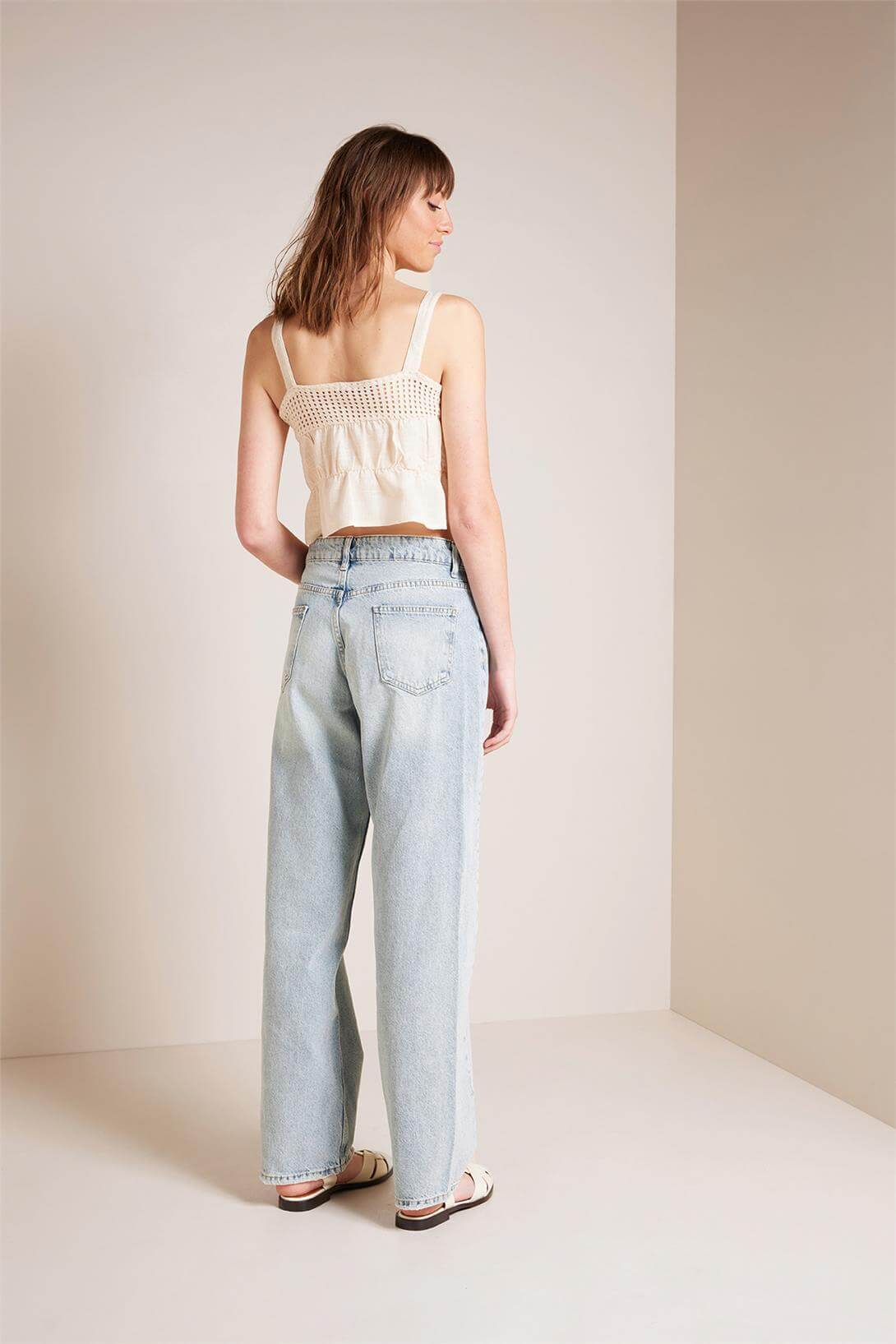 Avrile  DİKİŞ DETAYLI DENIM PANTOLON AÇIK MAVİ AP25-234