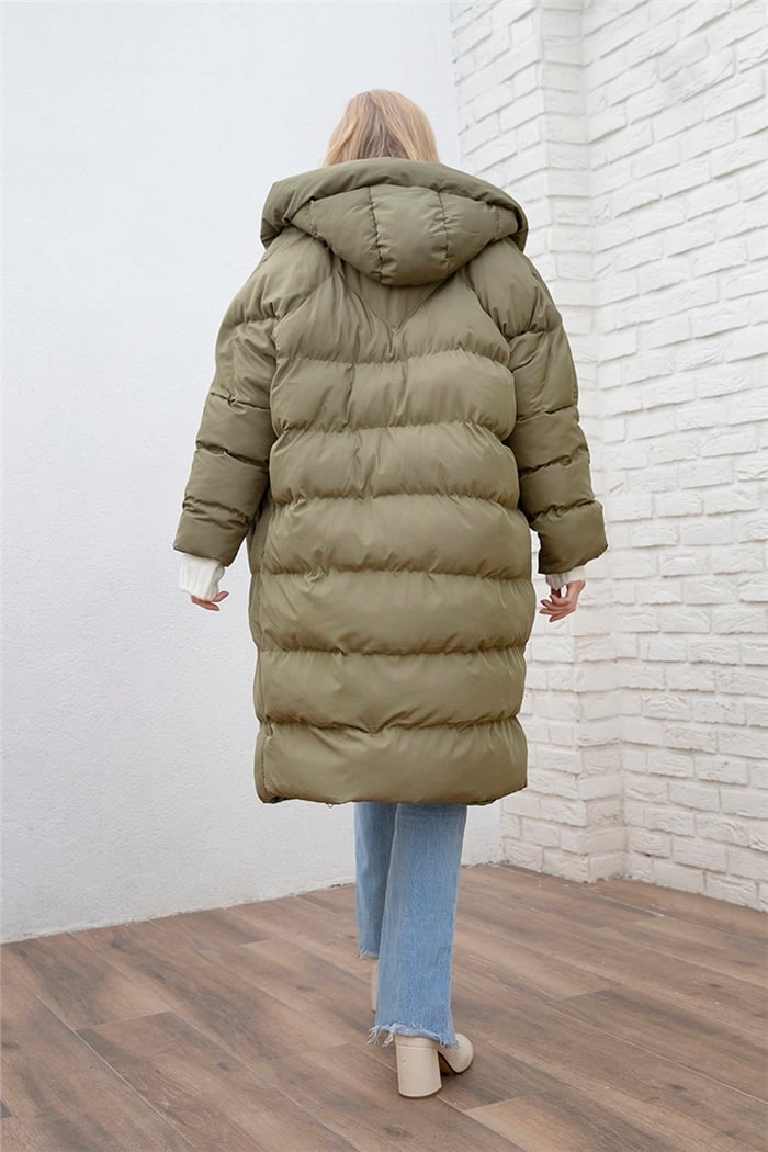 Avrile Dolumlu Şişme Mont  HAKİ  A20-10325