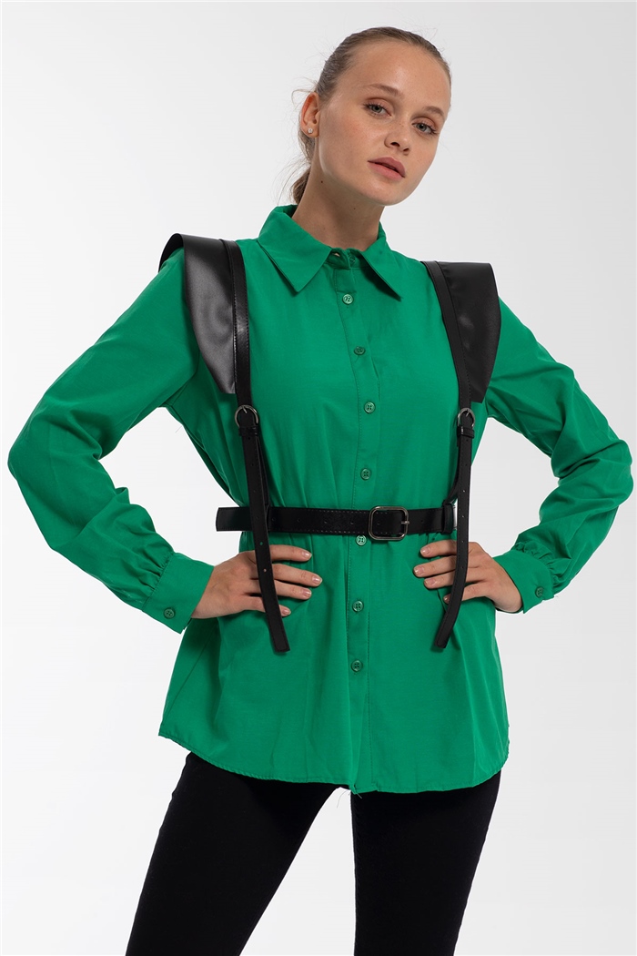 Avrile Düğmeli Kemerli Gömlek  BENETTON  A20-10331