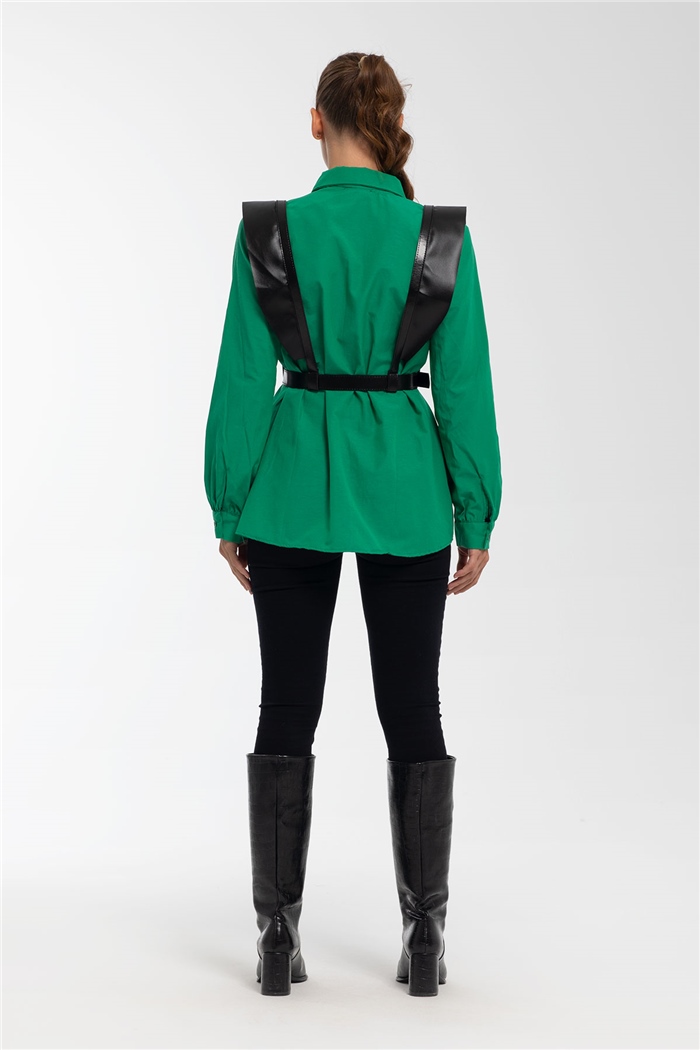 Avrile Düğmeli Kemerli Gömlek  BENETTON  A20-10331