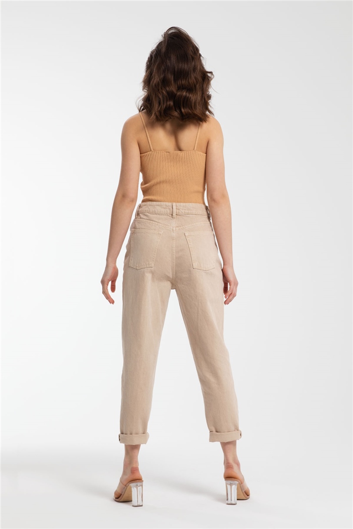 Avrile Fitilli Triko Bluz  CAMEL  A91711-S