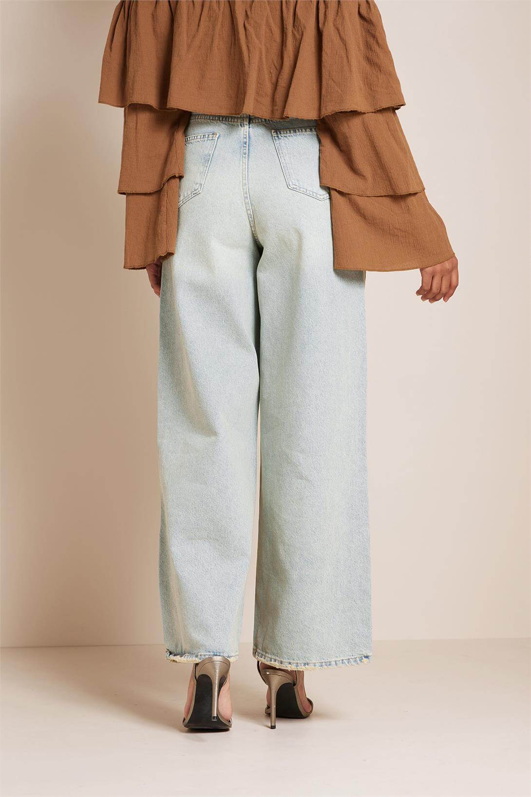 Avrile  GENİŞ KESİM DENIM PANTOLON AÇIK MAVİ AP25-252